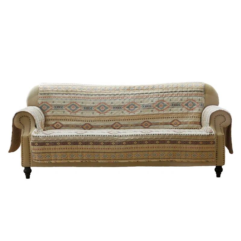 Barefoot Bungalow Phoenix Southwest Geo Quilted Reversible Sofa Slipcover