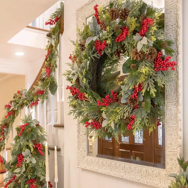 108'' in. Faux Garland