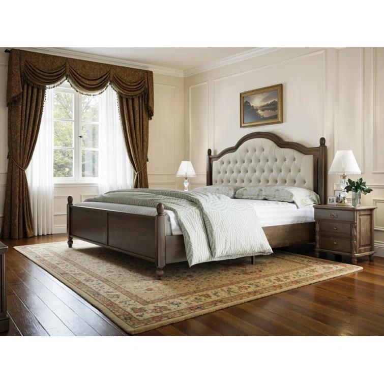 Lark Manor™ Amilio Upholstered Bed Solid Wood Platform