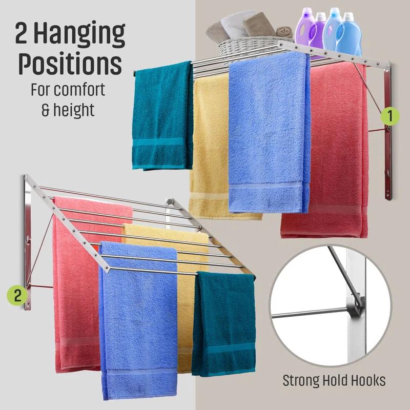 Rebrilliant Stainless Steel Foldable Wall Mounted Drying Rack