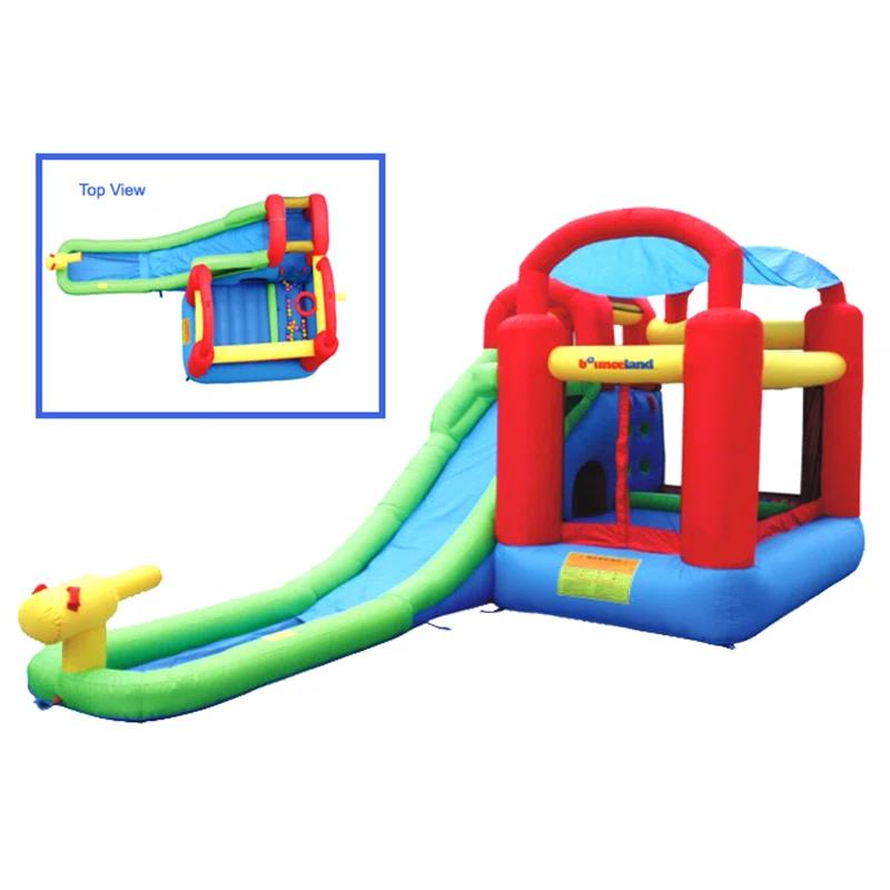 Bounceland Inflatable 8.5' x 17.5' Bounce House Water Slide and Air Blower
