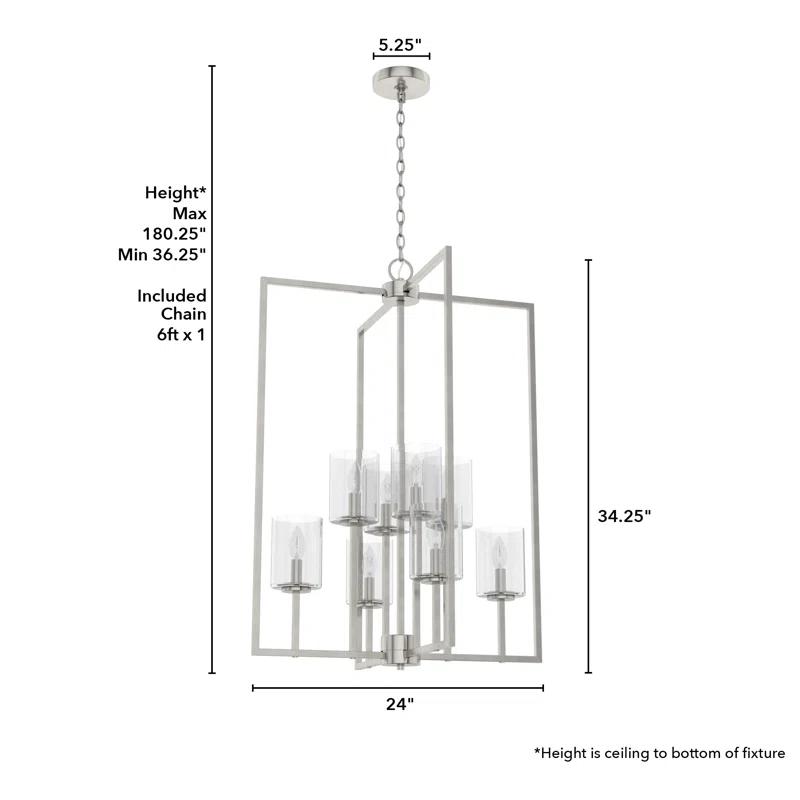 Hunter Fan Kerrison 8 - Light Geometric Large Foyer Pendant
