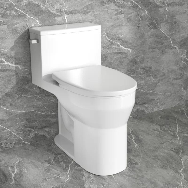 Lordear H-MTLC-T133 Lordear 1.28 Gallons GPF Elongated Comfort Height Floor Mounted One-Piece Toilet (Seat Included)