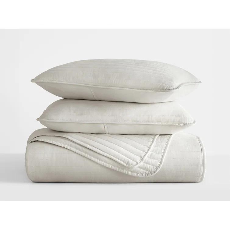 Becky Cameron Becky Cameron Lightweight All Season Stripe Stitch Quilt Set with Shams