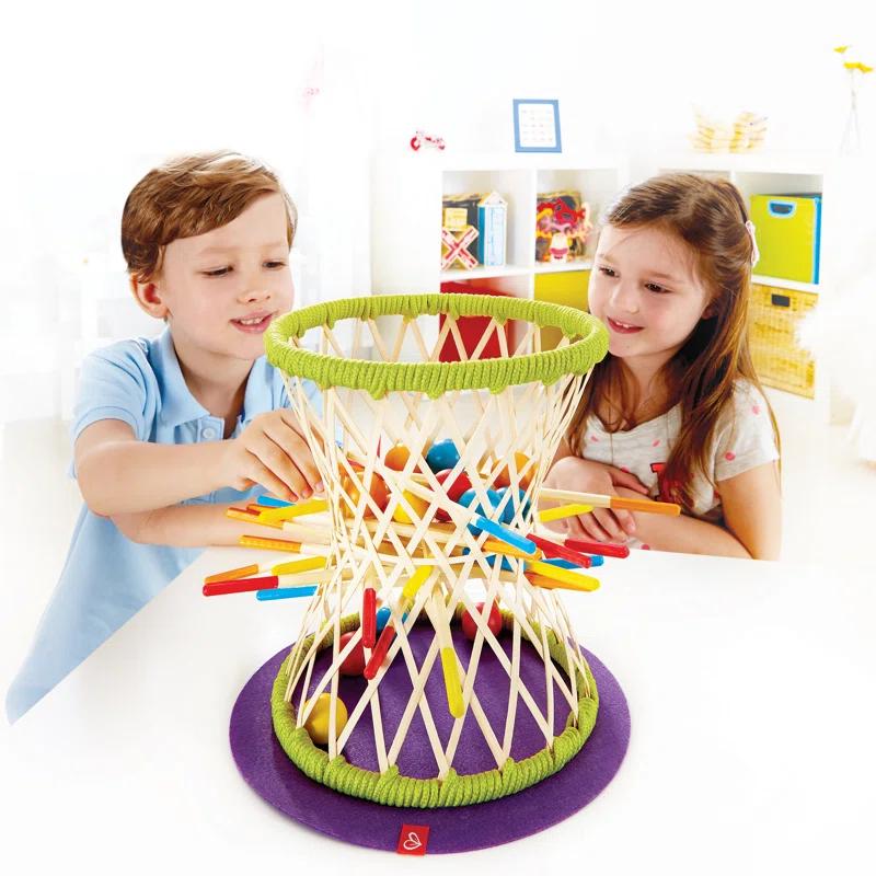 HaPe Hape: Pallina Original - Skill & Strategy Game, Ball Catching, Bamboo, 20 Sticks, 16 Balls, Solo Or Group Play, Versatile Play Options, Kids Ages 3+
