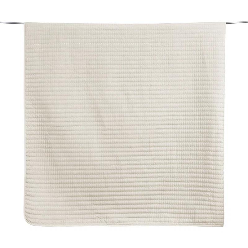 FreshFolds Modern & Contemporary Stripe Stitched Quilt Set with Shams