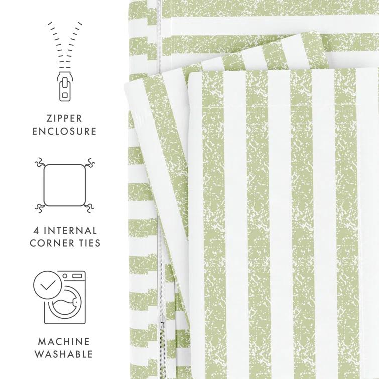 Becky Cameron 3 Piece Rugged Stripe Pattern Duvet Cover Set