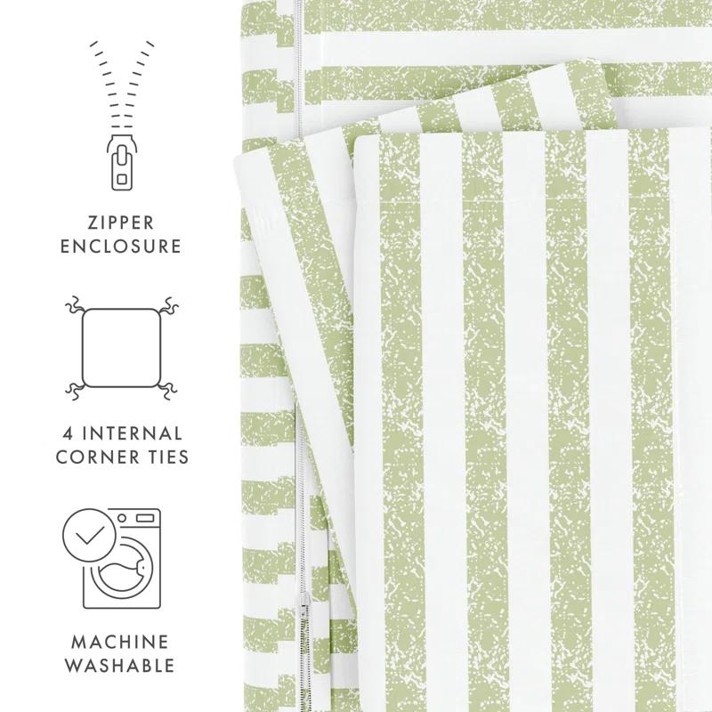 Becky Cameron 3 Piece Rugged Stripe Pattern Duvet Cover Set