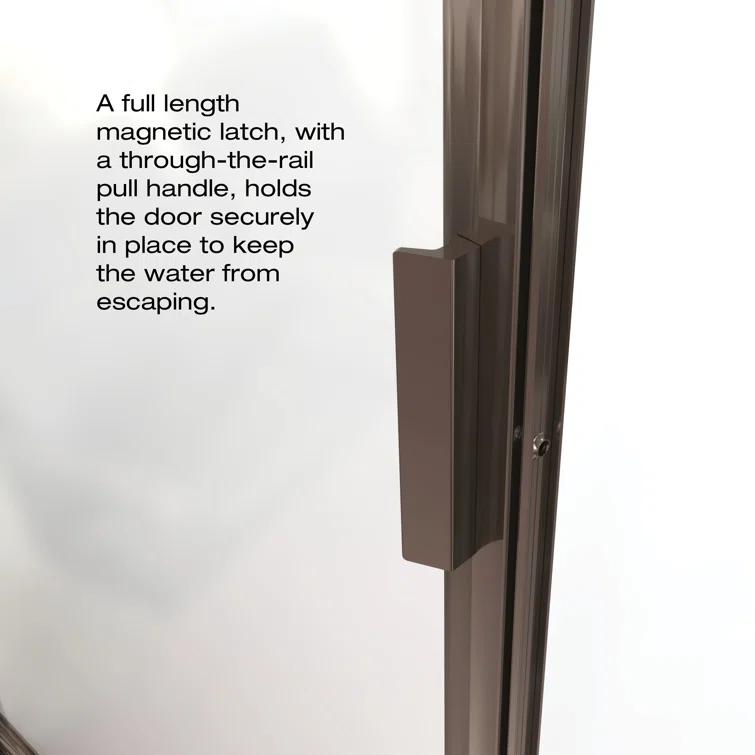 Basco Deluxe W 68.625'' H Framed Neo-angle Reversible Shower Enclosure DLXH60A1668CLOR