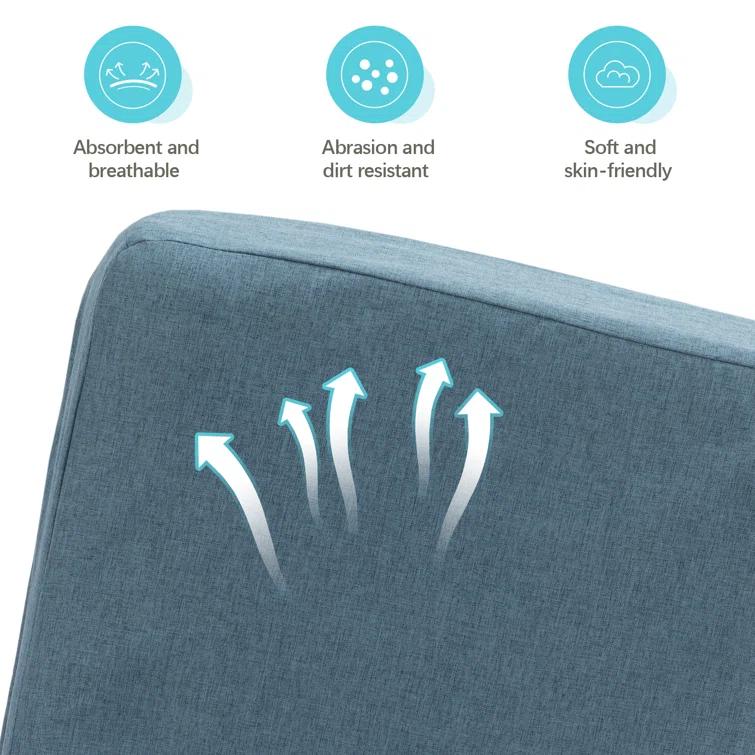 Latitude Run® Modern Sleeper Convertible Chair Adjustable Backrest Small Couch Bed For Living Room/Small Apartment