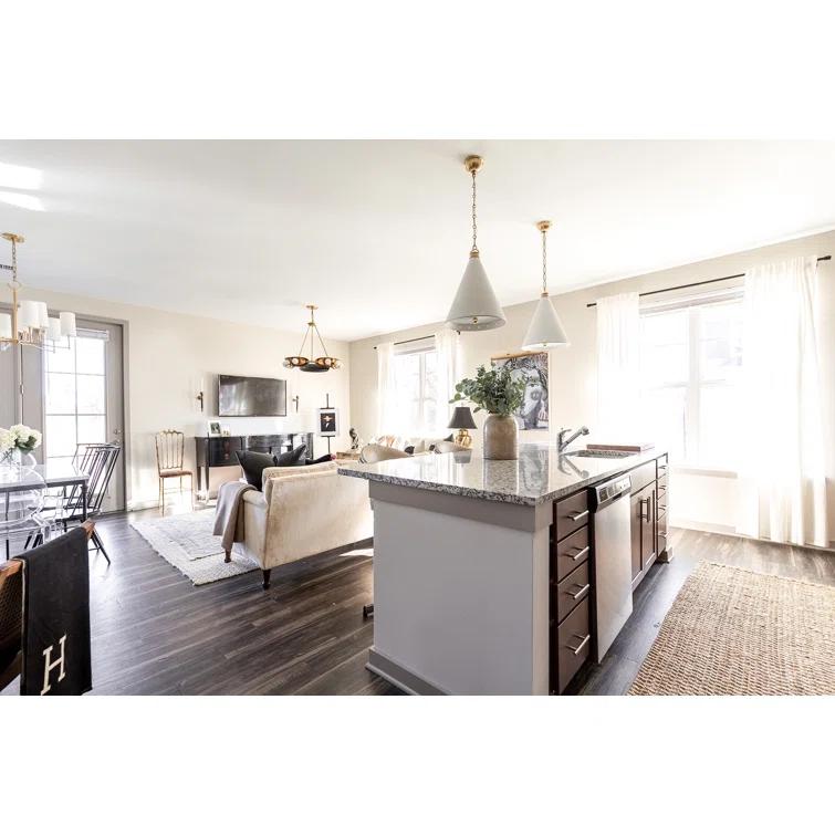 Buxton Pendant Light - White and Brass / Small