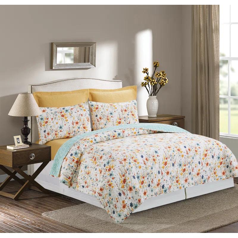 C&F Home Sheila Cotton Reversible Quilt Set