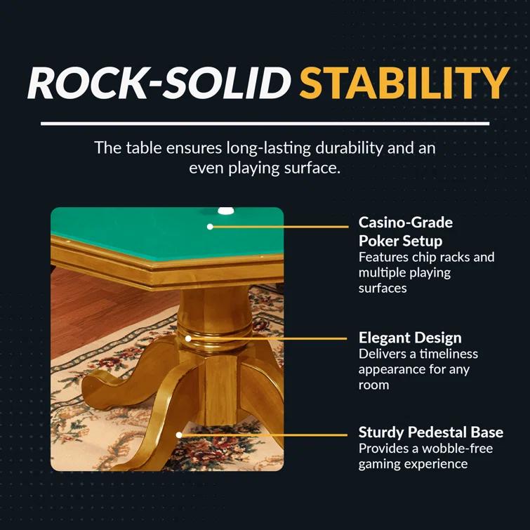 Hathaway Games Kingston 48" 8 - Player Poker Table