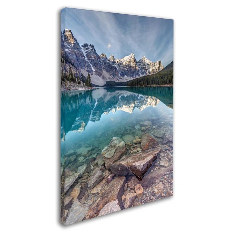 Trademark Fine Art "Iconic Moraine Lake" by Pierre Leclerc Photographic Print on Wrapped Canvas