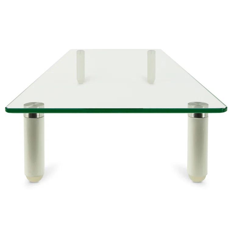 Mount-it Mount-It! Glass Desktop Monitor Stand Riser, 22 Inches Wide Clear Tempered Glass Hold Up to 44 Lbs.