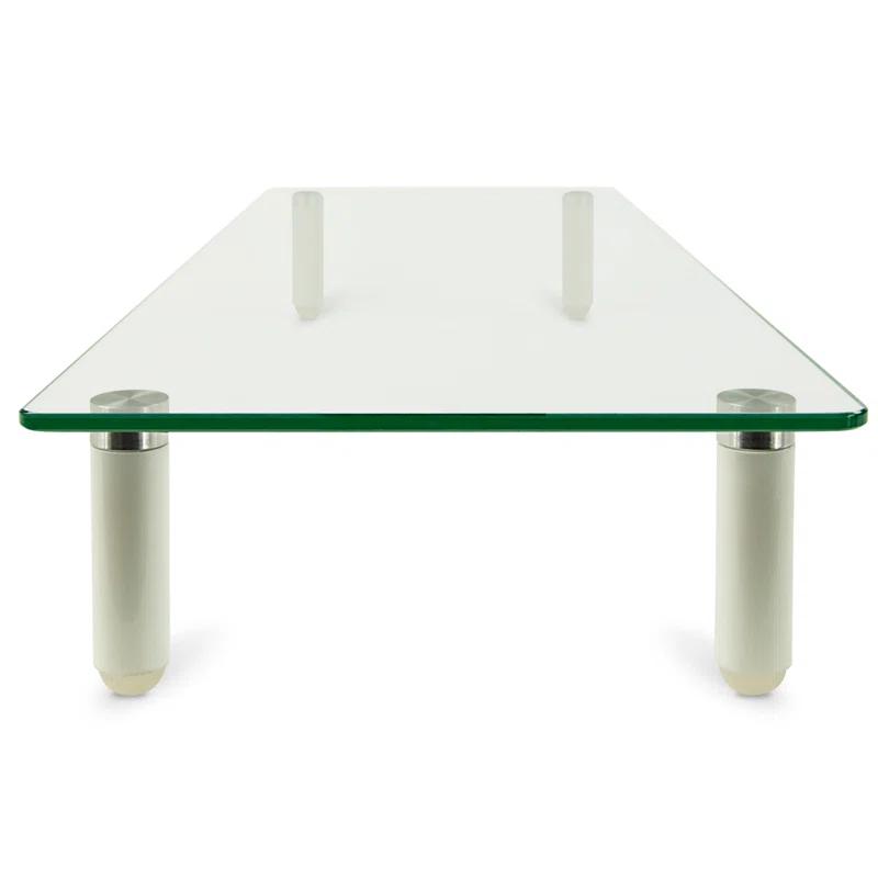 Mount-it Mount-It! Glass Desktop Monitor Stand Riser, 22 Inches Wide Clear Tempered Glass Hold Up to 44 Lbs.