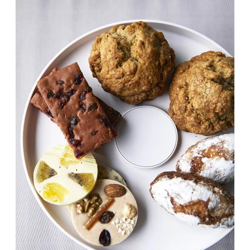 Yamazaki Home Yamazaki Home Plastic 9" Round, Stackable Cake And Dessert Stand, Plastic, Stackable