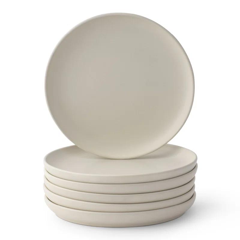 JoyJolt JoyJolt Mesa 6pc Stoneware 8" Salad plate set (Set of 6)