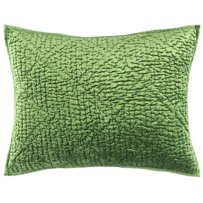 Pine Cone Hill Parisienne Velvet Evergreen Quilted Sham