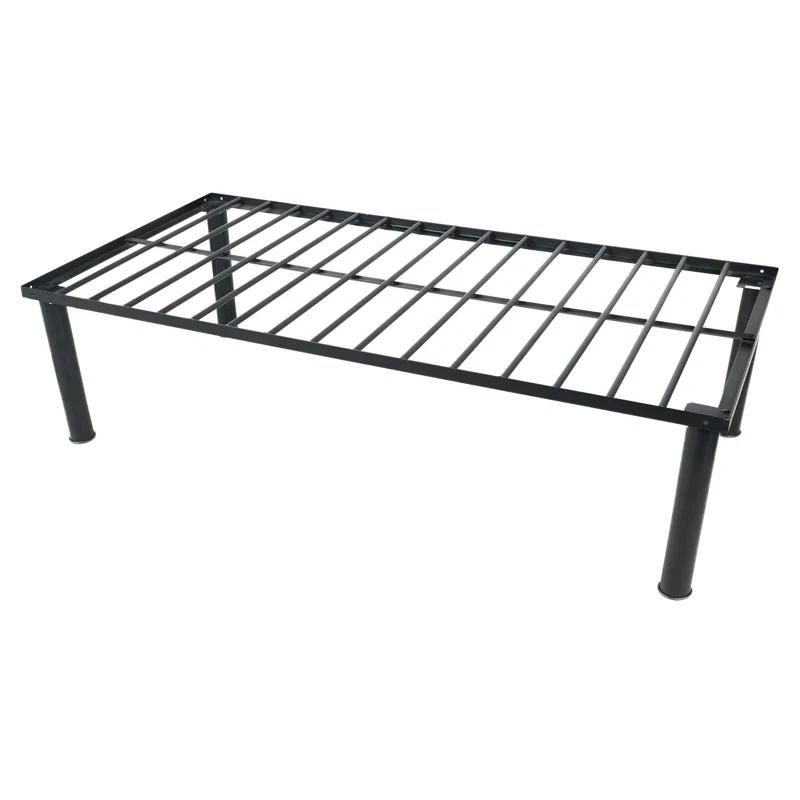 White Noise Ziva University Heavy Duty Steel Platform Bed Base with 3" Round Tube Legs | Wayfair