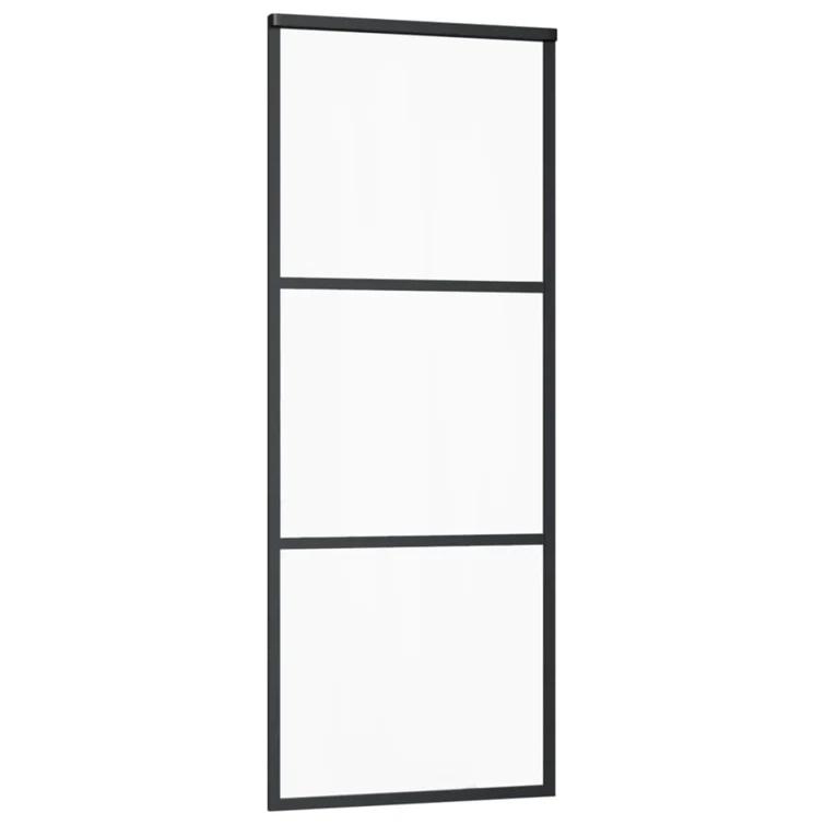 VidaXL 80.7'' Glass without Installation Hardware Kit Barn Door