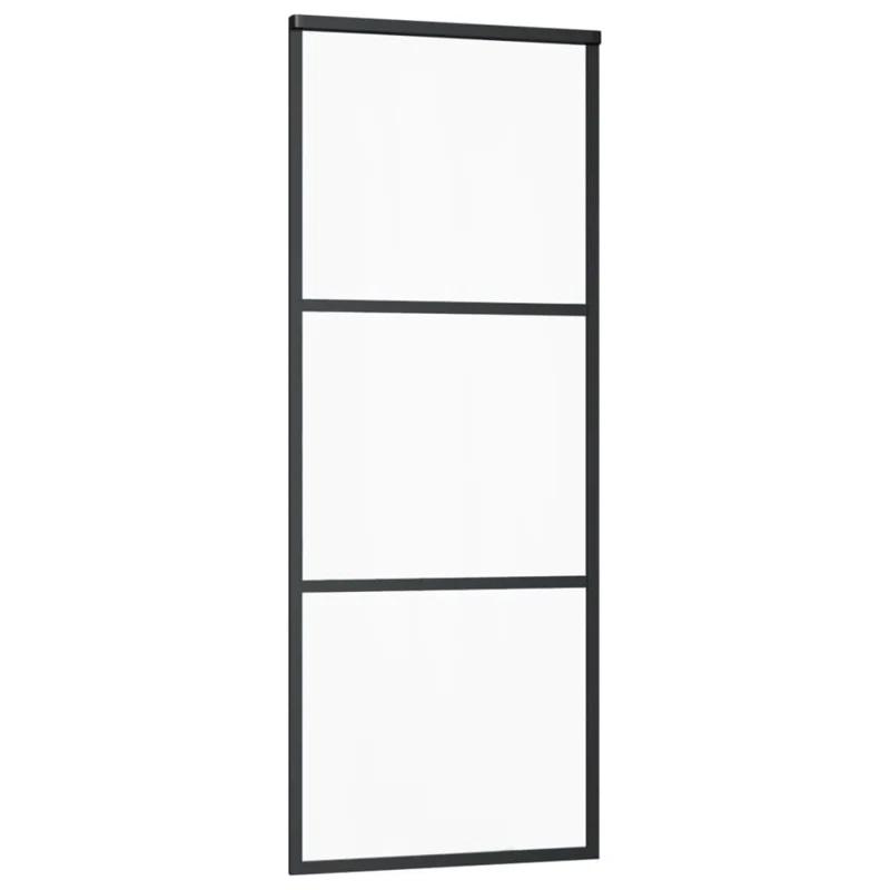 VidaXL 80.7'' Glass without Installation Hardware Kit Barn Door