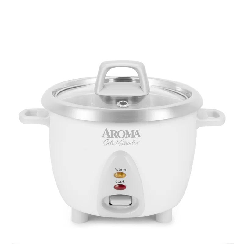 Aroma AROMA® Select Stainless® Pot Style Rice Cooker, Stainless Steel Inner Pot