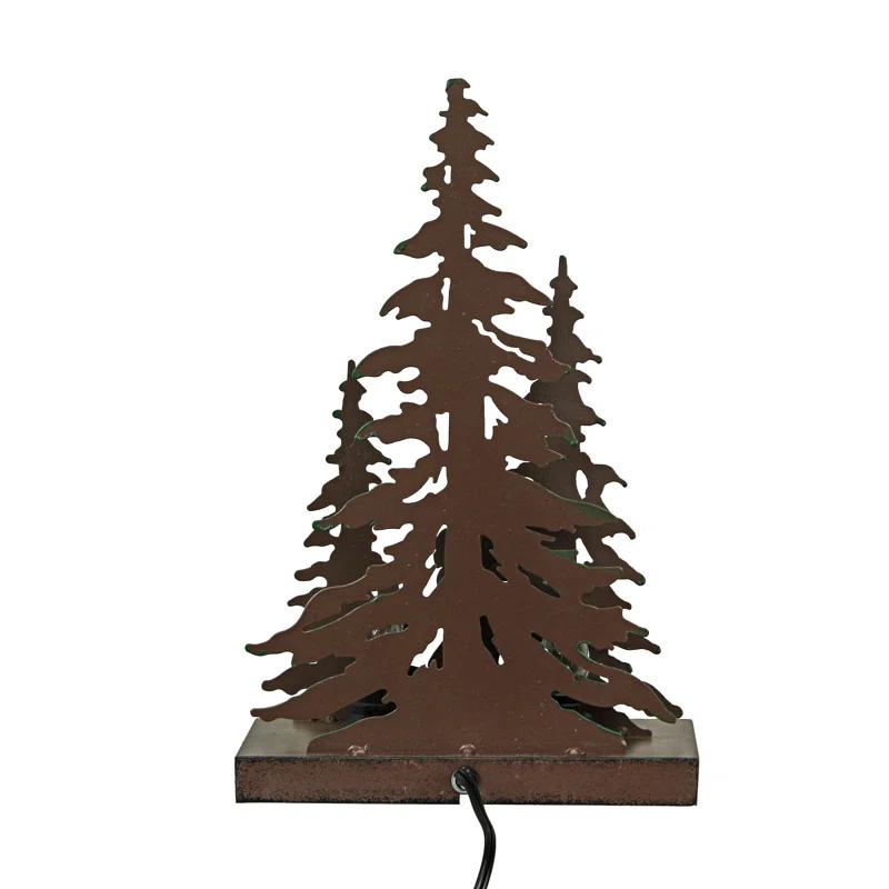 Millwood Pines Rustic Metal Rude Bigfoot In Forest Accent Lamp Decorative Sasquatch Home Decor