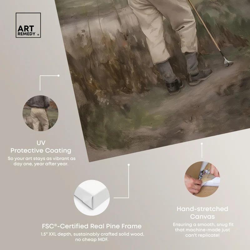 Art Remedy Vintage Golfer Canvas Vintage Portraits by Art Remedy