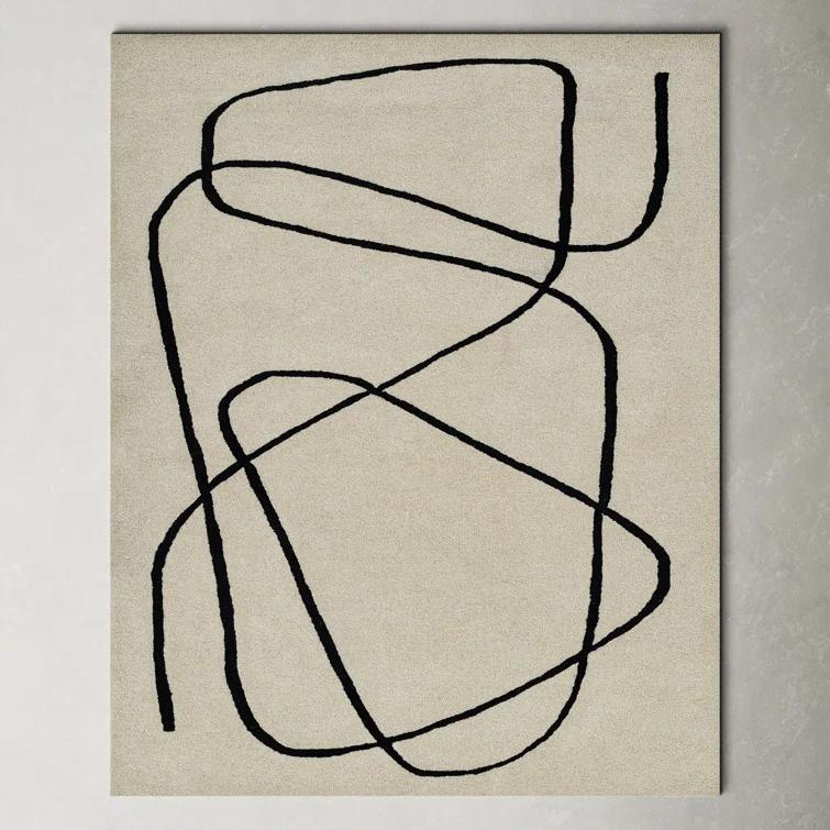 Shayla Hand-Tufted Wool Rug - White / 3'6" x 5'6"