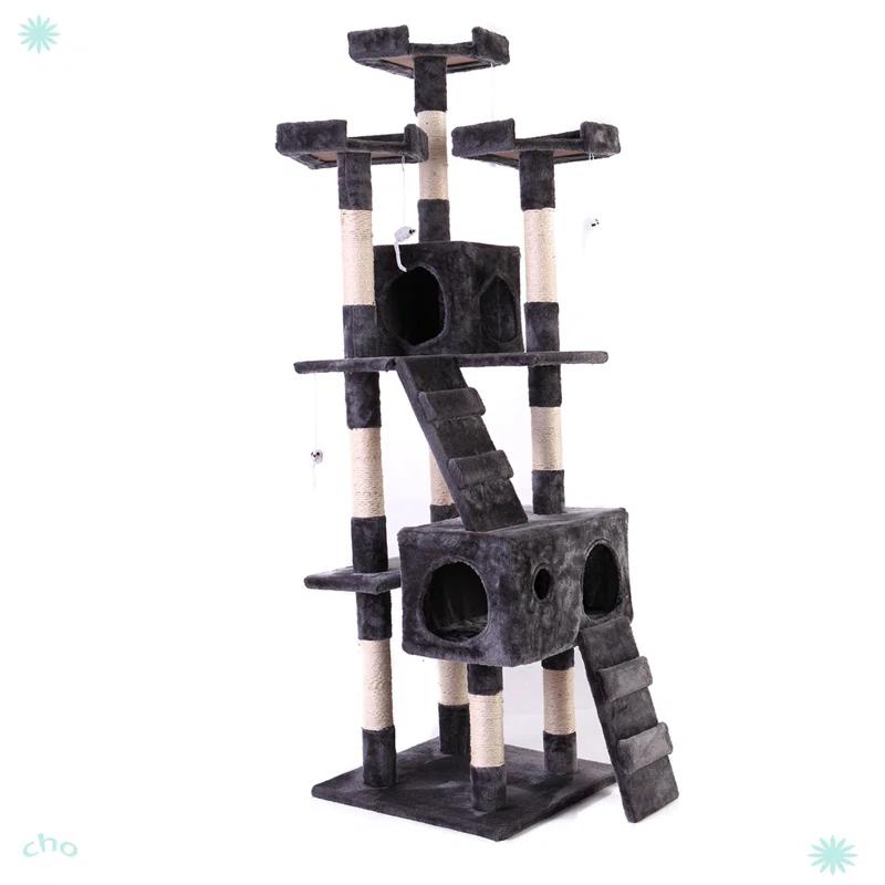 Tucker Murphy Pet™ Multi-Level Cat Tree Tower, Kitten Condo House With Scratching Posts