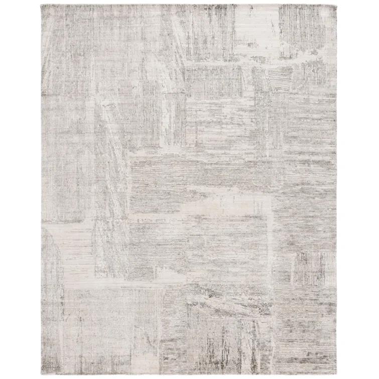 Safavieh Bedford Loomed Viscose/Wool/Cotton Performance Abstract Rug in Gray/Ivory