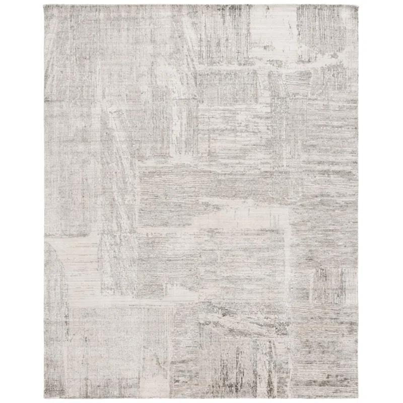 Safavieh Bedford Loomed Viscose/Wool/Cotton Performance Abstract Rug in Gray/Ivory