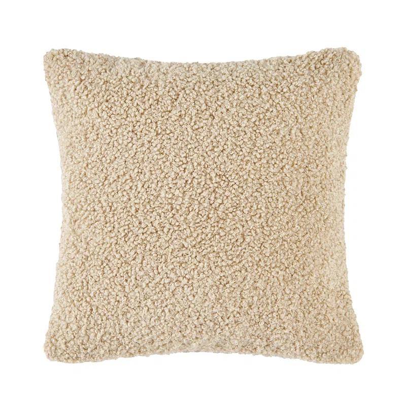 Teddy Soft Plush Textured Boucle Cozy Fluffy Classic Chic Modern Rustic Decorative Pillow