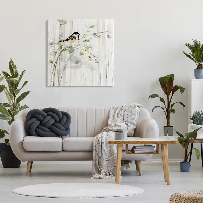Stupell Industries Au-851-Canvas " Bird Perched Birch Pattern " by Danita Delimont Painting Print