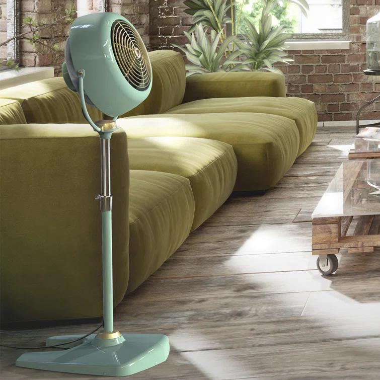 Vornado Timeless Vornado VFAN Sr. Pedestal Vintage Fan Retro Metal Standing Air Circulator for Cooling & Decor 3 Speeds, Adjustable Tilt