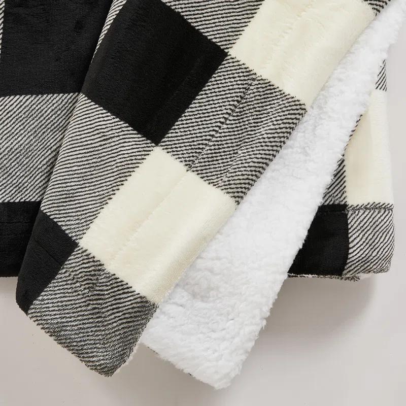 FreshFolds Ultra Soft Plush Sherpa Reversible Blanket