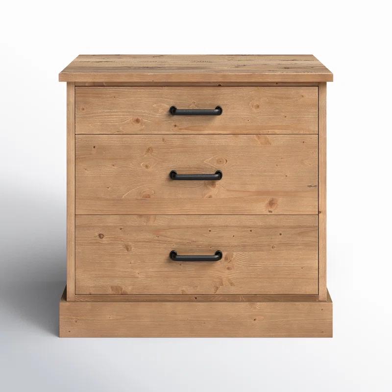 Ianna 3 Drawer Nighstand Honey Pine