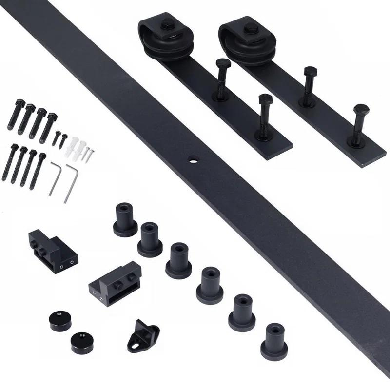 Calhome 84'' Solid Wood Paneled Painted with Installation Hardware Kit Barn Door