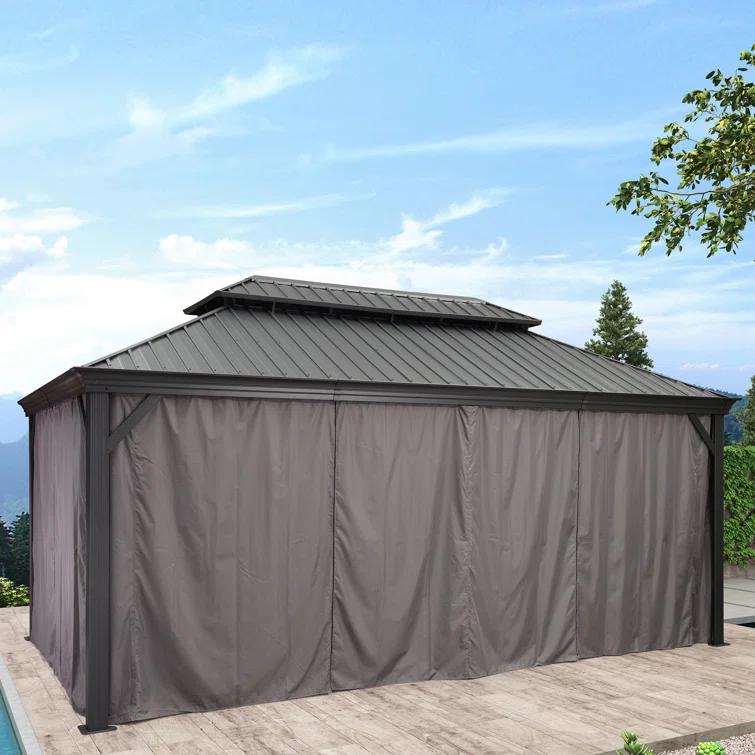 Purple Leaf 18 Ft. W X 12 Ft. D Aluminum Patio Gazebo