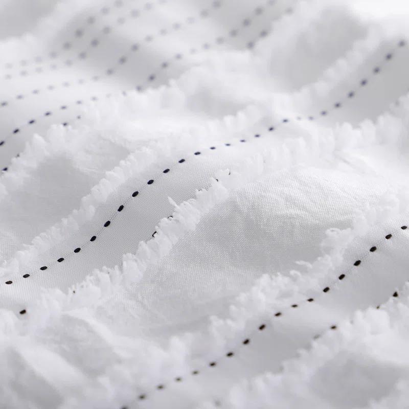 Microfiber / Polyester Machine Tufted Striped Comforter Set