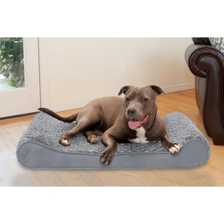 FurHaven Ultra Plush Luxe Lounger Orthopedic Foam Contour Dog Bed