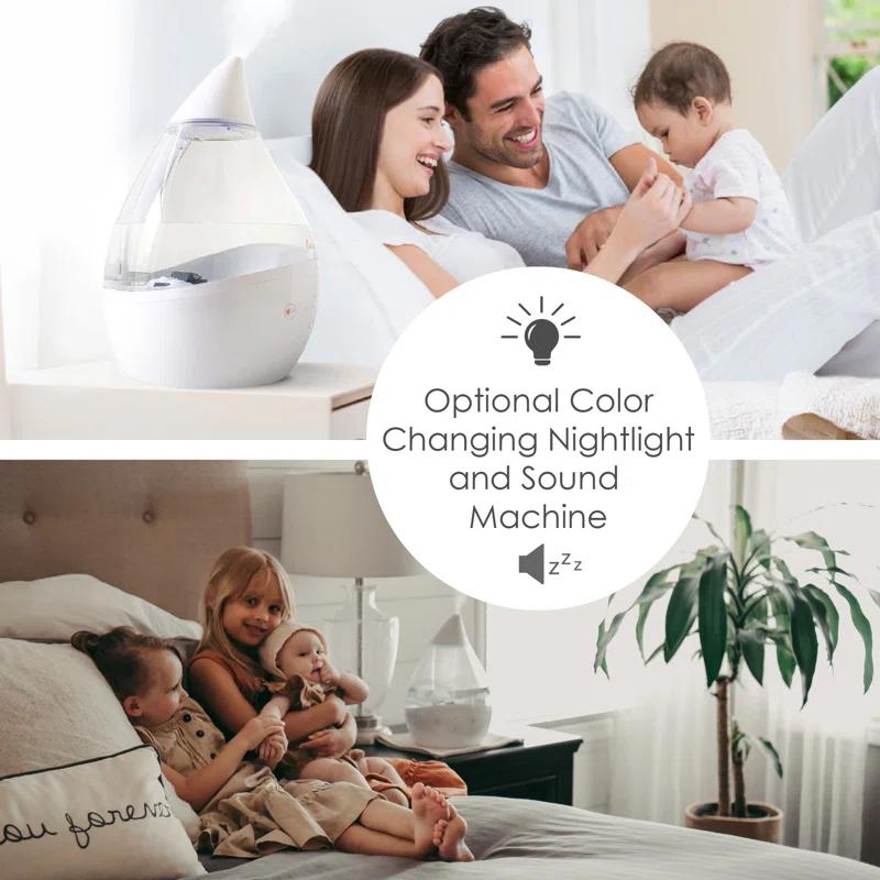 Crane USA Drop 2.0 , 4-in-1 Cool-Mist Humidifier with Aroma Tray & Sound Machine