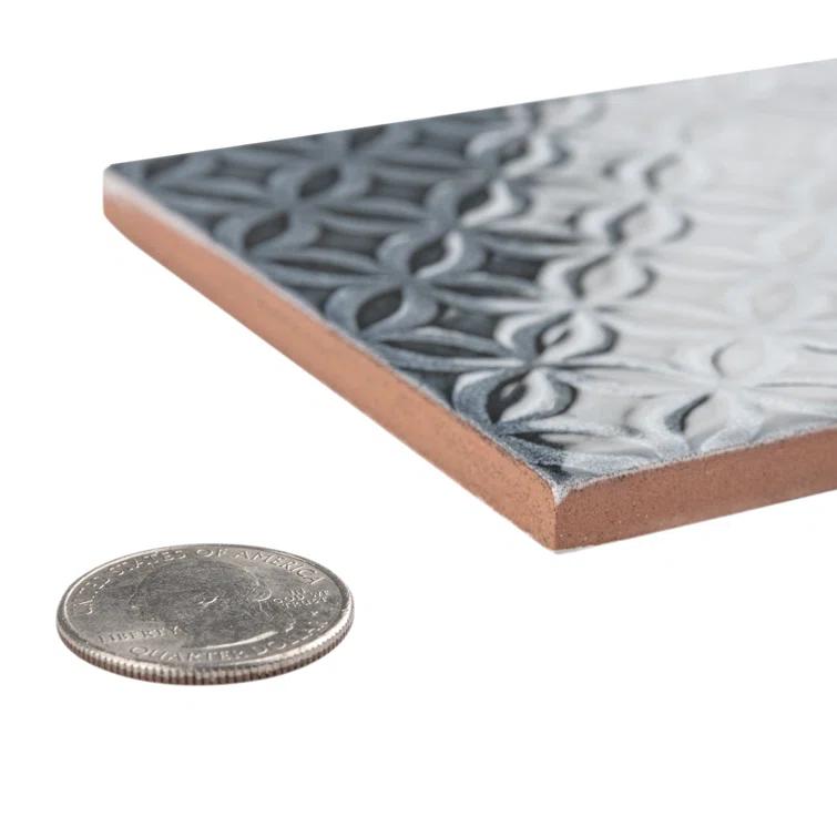 Merola Tile Camden 4" x 8" Ceramic Patterned Subway Wall Tile