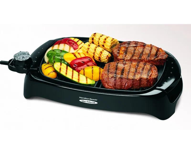 Hamilton Beach Hamilton Beach® 8 Serving Indoor & Outdoor Smokeless Grill Adjustable Temperature Control Black