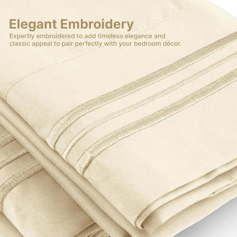CGK Linens 4 Piece Sheet Set Premium Cooling, Soft & Wrinkle Free Sheet Set