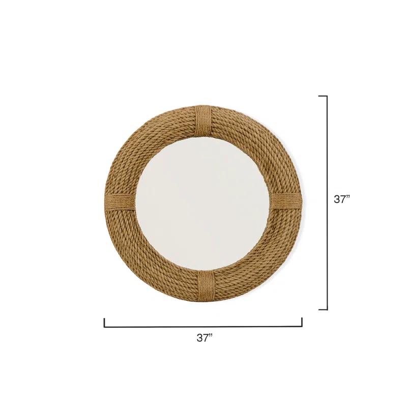 Evalyn Round Jute Mirror