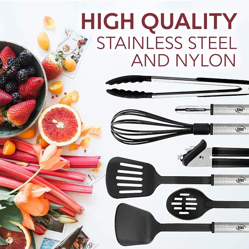 Joytable 15 Piece Bakeware Set + 24 Piece Utensil Set - Stainless Steel, Non-Stick, Dishwasher Safe, And Heat Resistant