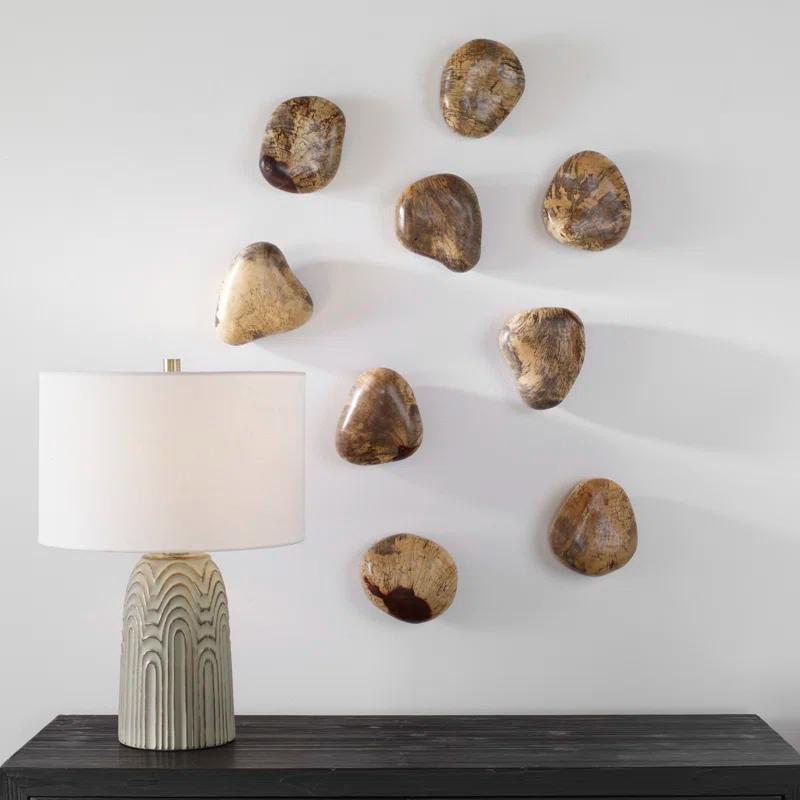 Uttermost Boho Abstract Wall Decor on Solid Wood