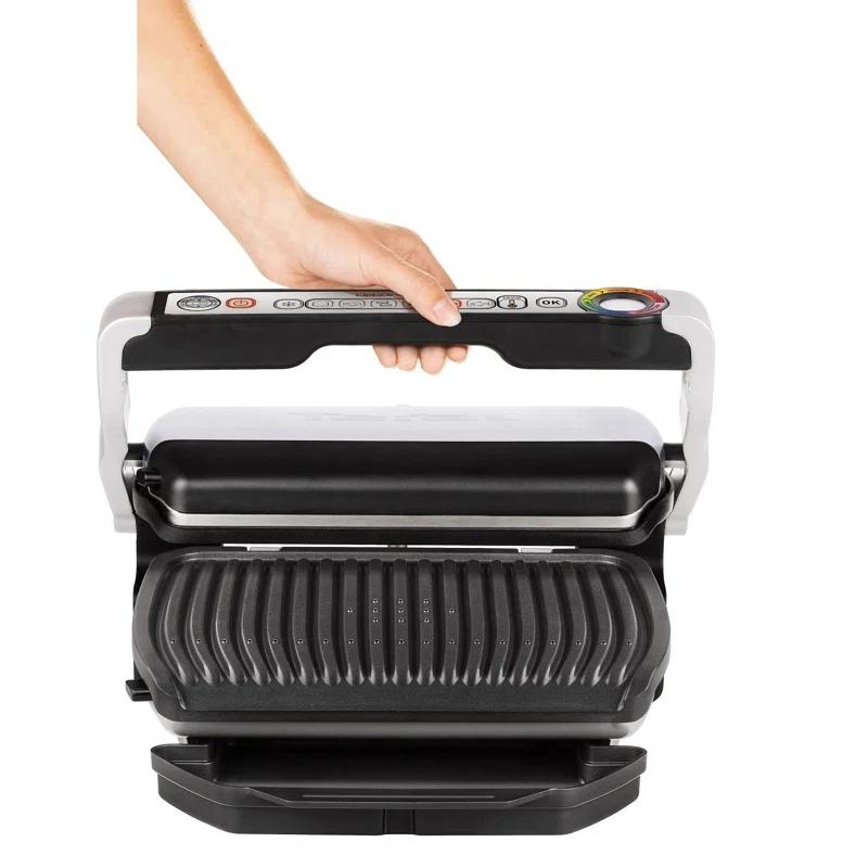 T-fal T-Fal Gc712D54 Stainless Steel Optigrill Plus Grill With Automatic Sensor Cooking Electric Grill- Blemished Packaging With 1 Year Manufacturer Warranty (Refurbished)
